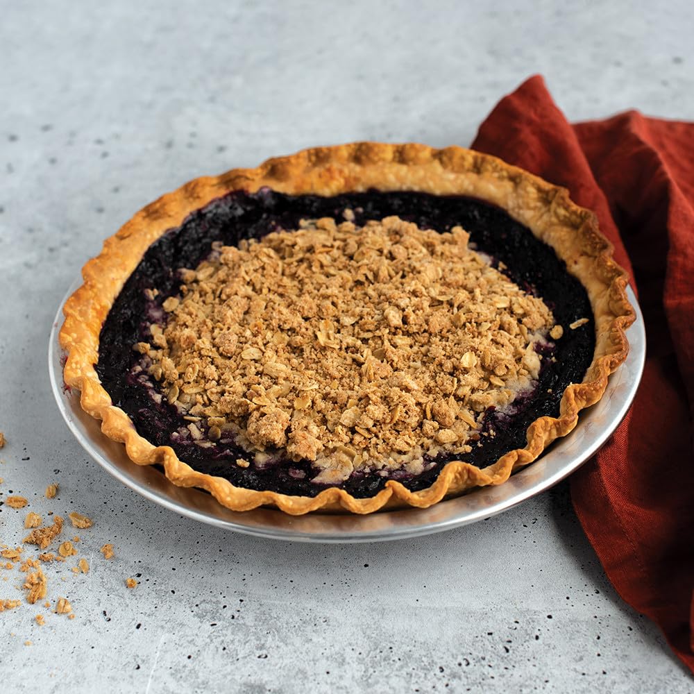 Nordic Ware Naturals Pie Pan natural aluminum for even heating and browning.