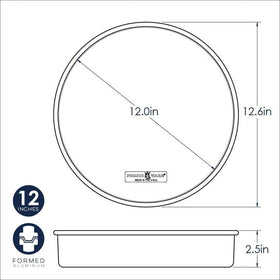 Nordic Ware Naturals Round Cake Pan 12in aluminum detail for durability