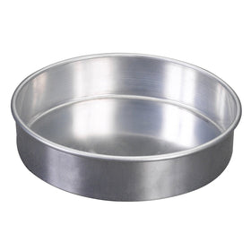 Nordic Ware Naturals 8-inch round cake pan, front view with even heat distribution.