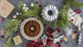 Nordic War Original Bundt 12-Cup silver browning detail emphasizes crisp edges