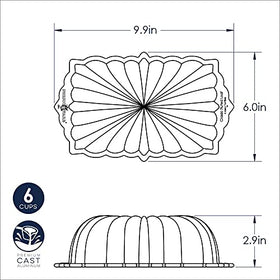 Nordic Ware oven safe to 400°F for versatile baking tasks.
