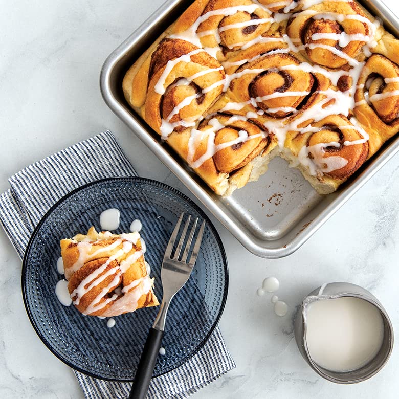 Nordic Ware pan with parchment paper for easy release.