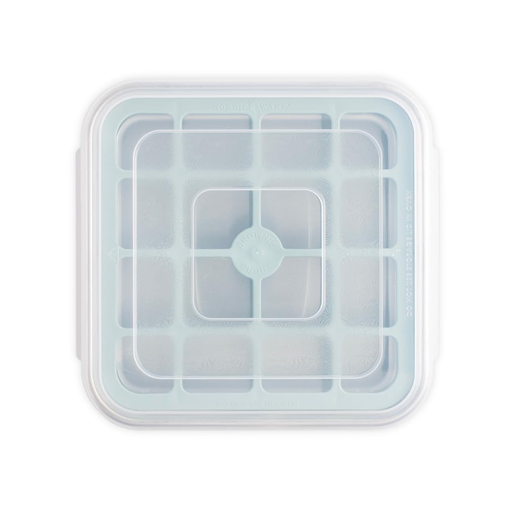 Nordic Ware Stackable design supports easy kitchen organization after baking.
