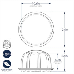 Nordic Ware Bundt Cake Keeper BPA-free material supports everyday use