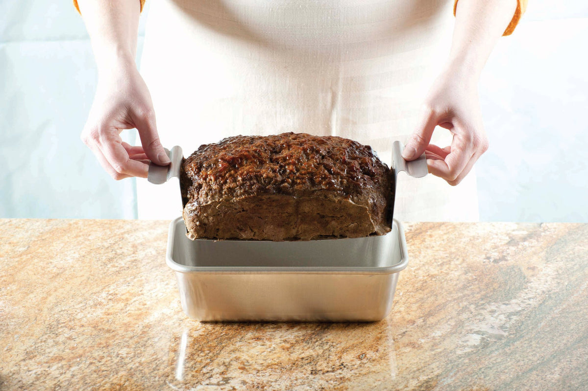 Nordic Ware lifting-trivet handles make transferring the loaf to a platter smooth and mess-free.