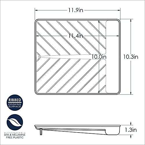 Nordic Ware USA-made tray moves from freezer to microwave to table.