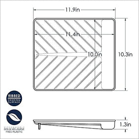Nordic Ware USA-made tray moves from freezer to microwave to table.