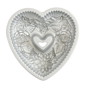 Nordic Ware Wildflower Heart Bundt Pan handmade in America with durable materials for lifetime use