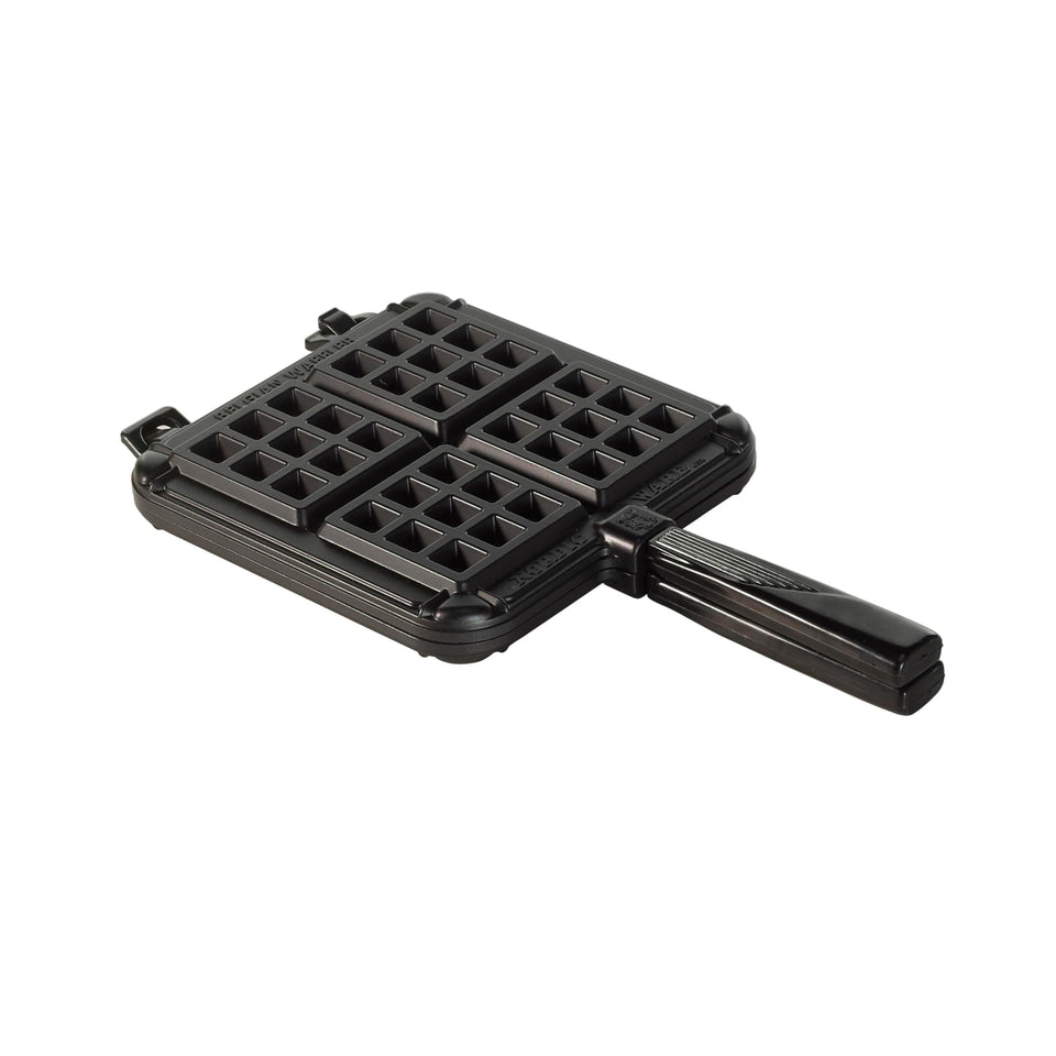 Nordic Ware 15040 stovetop Belgian waffle iron side view shows compact stove-ready design