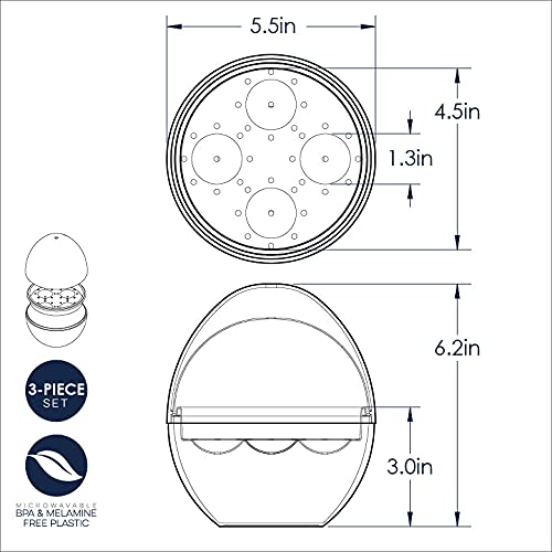 Nordic Ware microwave egg boiler closed lid for contained steam