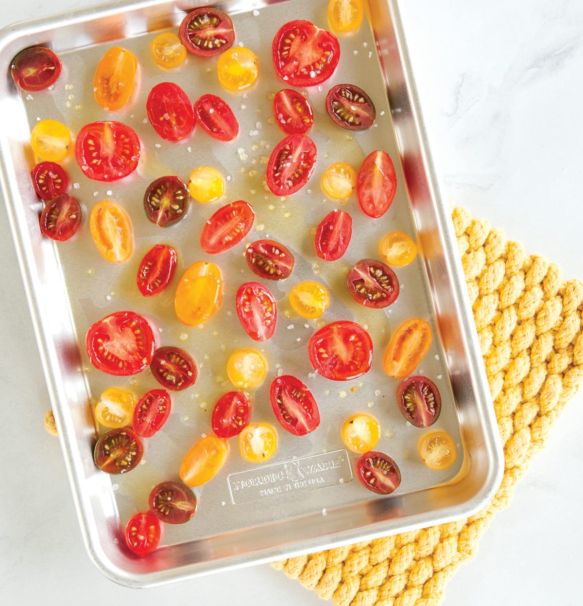 Nordic Ware Naturals versatile two-piece set simplifies baking and roasting routines.