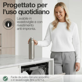 Nordiqo Premium 33oz bottle with leak-proof lid prevents spills during travel.