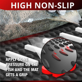 Nordmoose fillet mat with ruler decal for quick catch measurements.