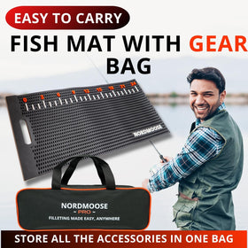Nordmoose nonslip fish cleaning board grips fish securely during filleting.