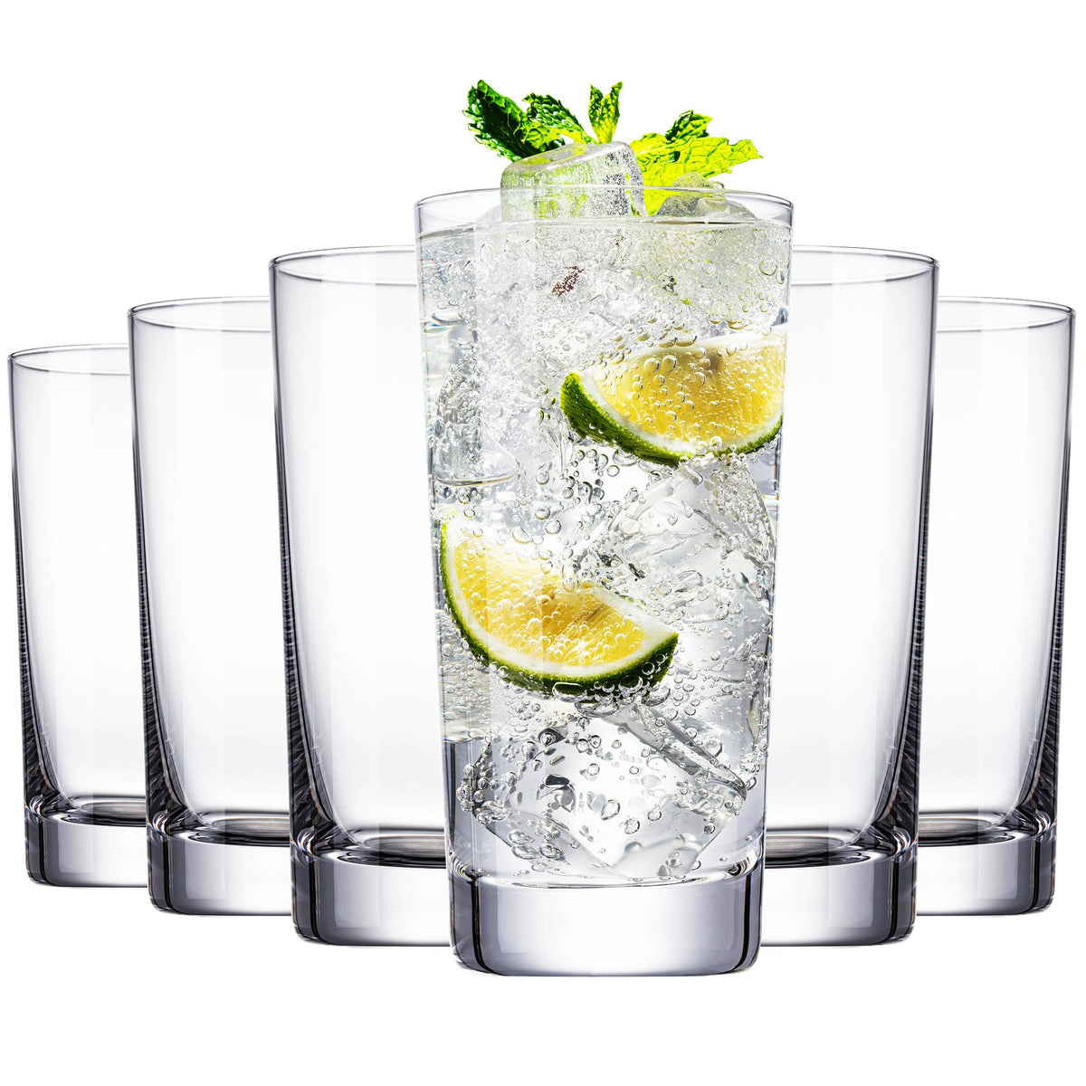 NORIMODA clear borosilicate glass showcases beverage colors clearly.