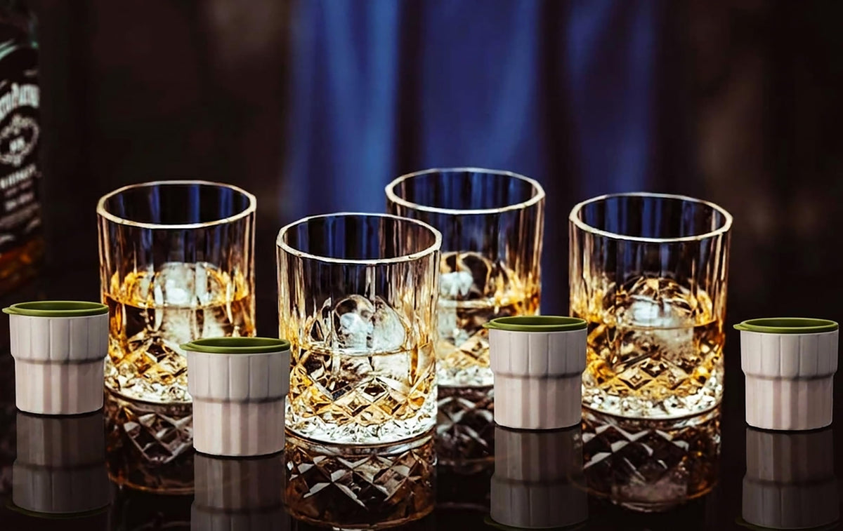 NORIMODA glasses compatible with scotch, cognac, and cocktails for versatile entertaining.