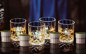 NORIMODA glasses compatible with scotch, cognac, and cocktails for versatile entertaining.