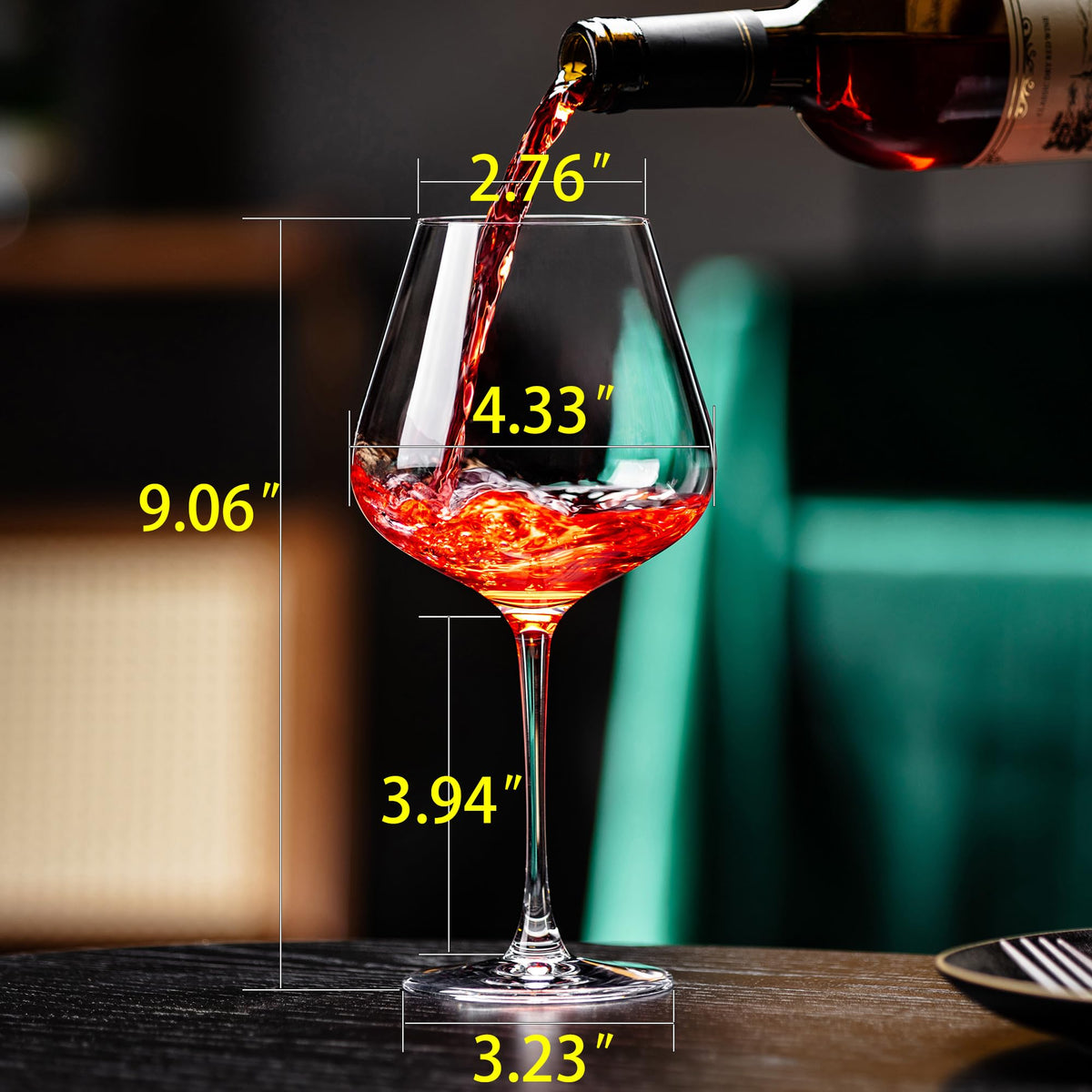 NORIMODA wine glasses large-bowl profile highlighting aroma and flavor.
