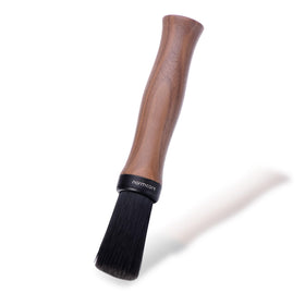Normcore Barista Brush with walnut handle for a comfortable cleaning grip.