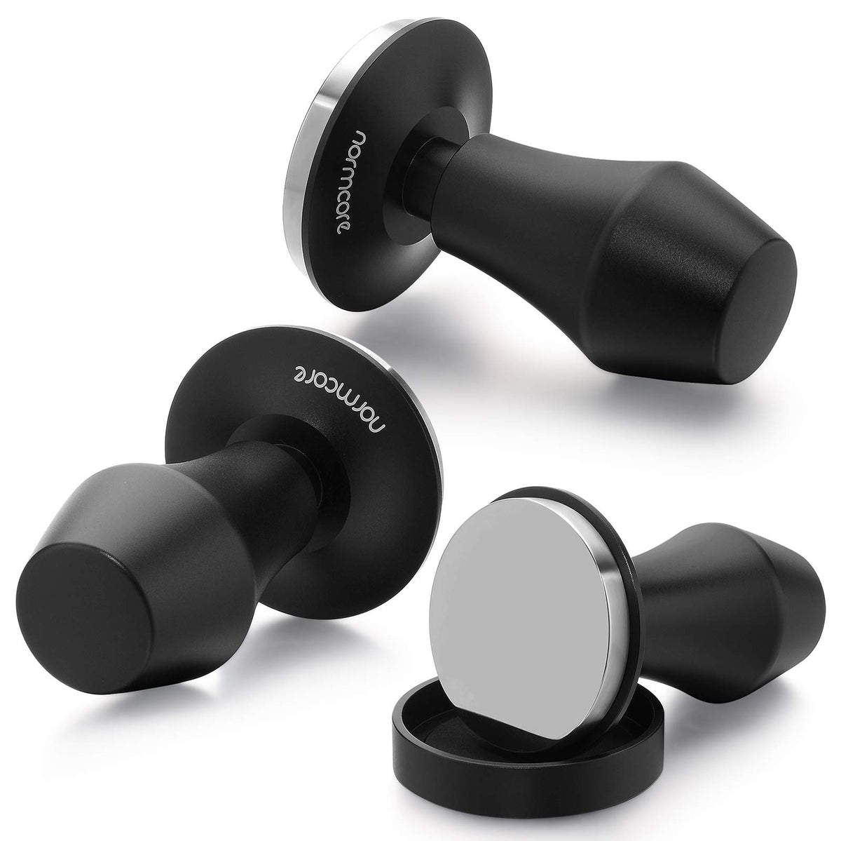 Normcore V4 flat base provides stable contact with the coffee puck