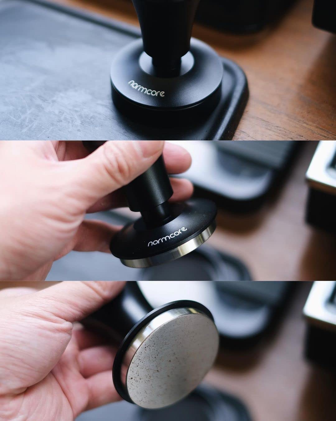 Normcore ergonomic handle for comfortable tamping sessions