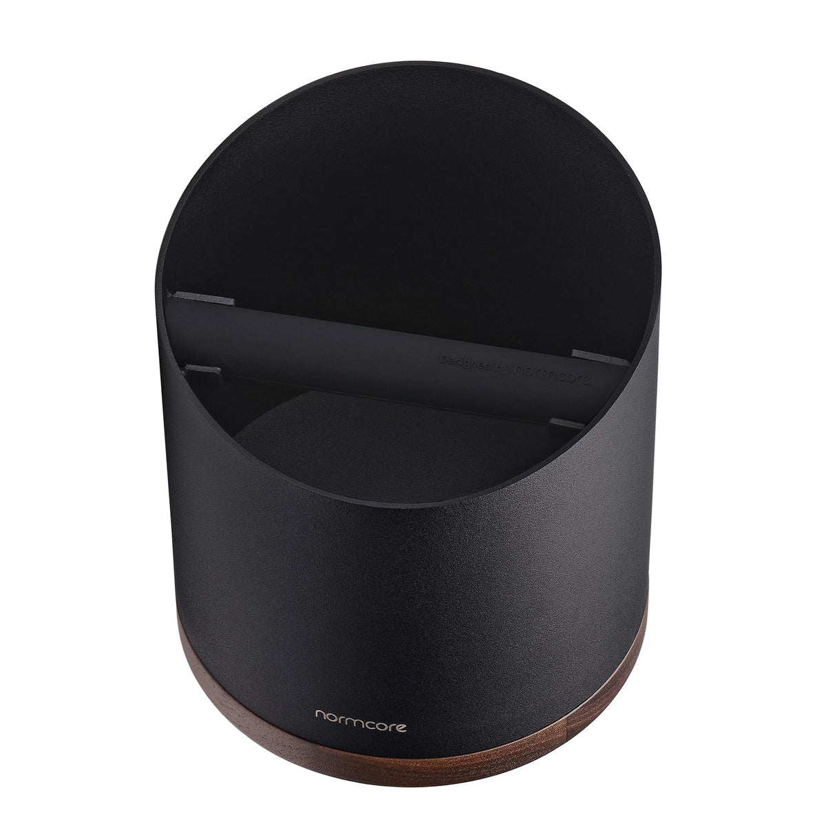Normcore knock box soft bar reduces noise during espresso pucks.
