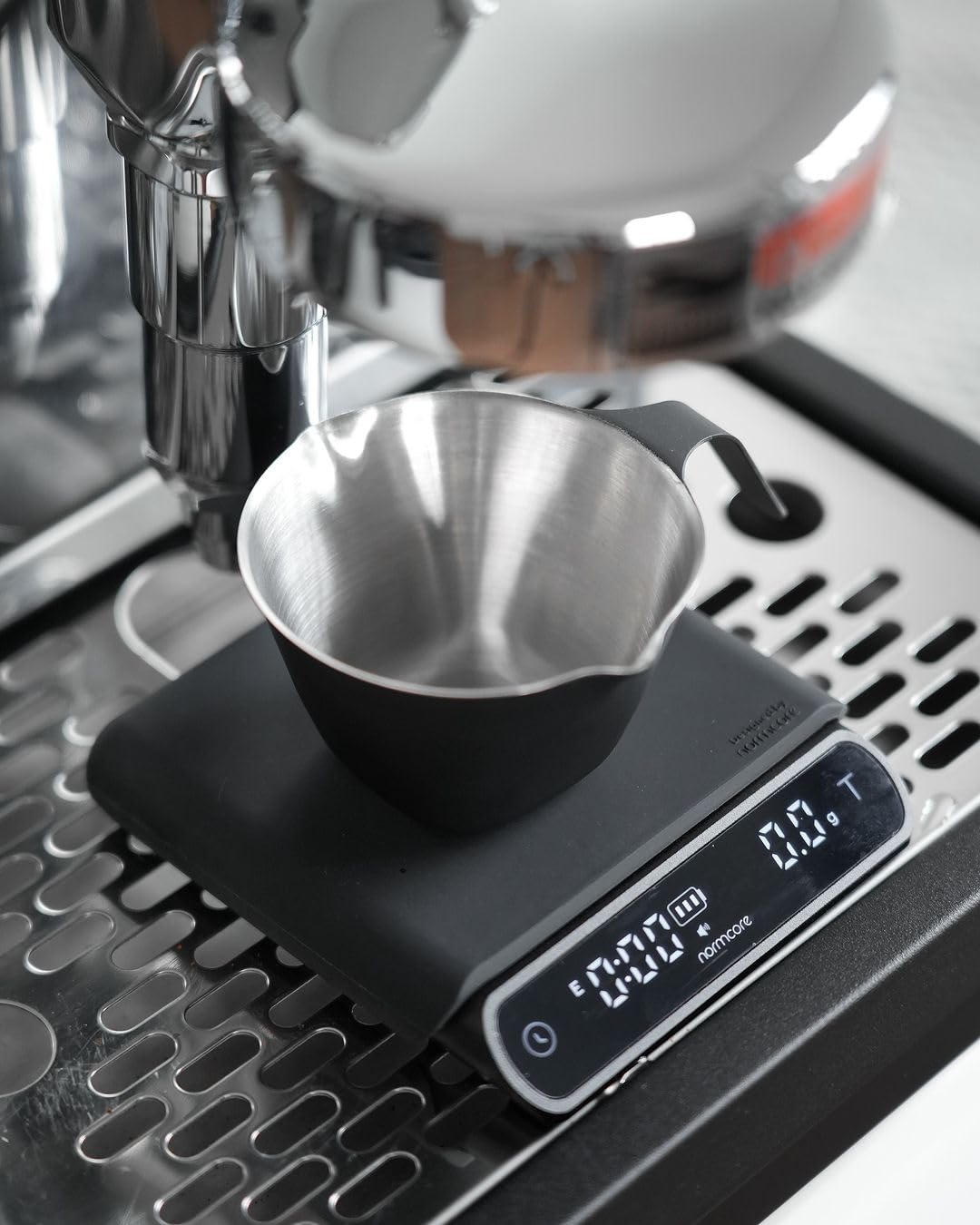 Close-up of the anodized aluminum body showing durable construction.