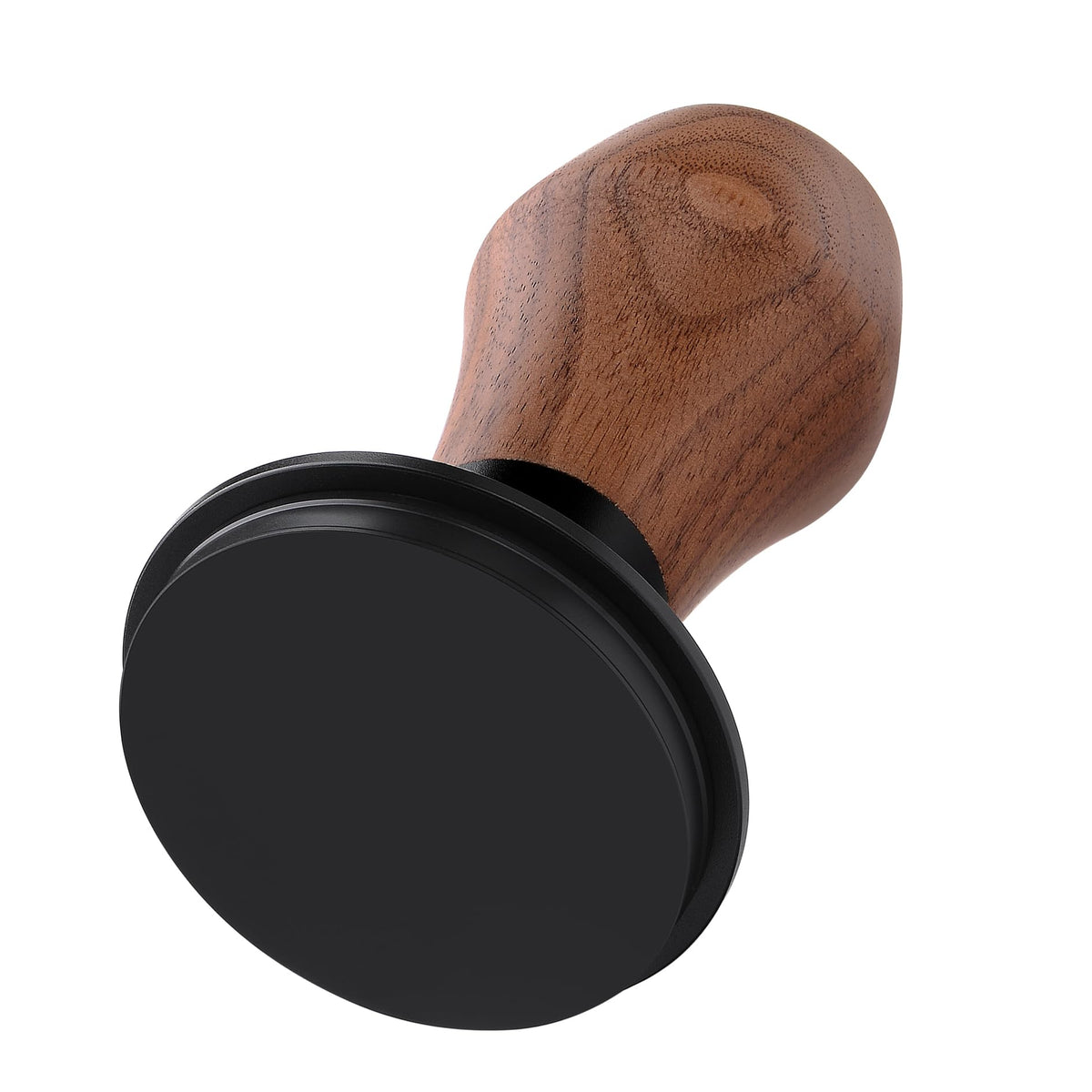 Normcore tamper with 30lb spring enables precise tamping pressure for consistent pours