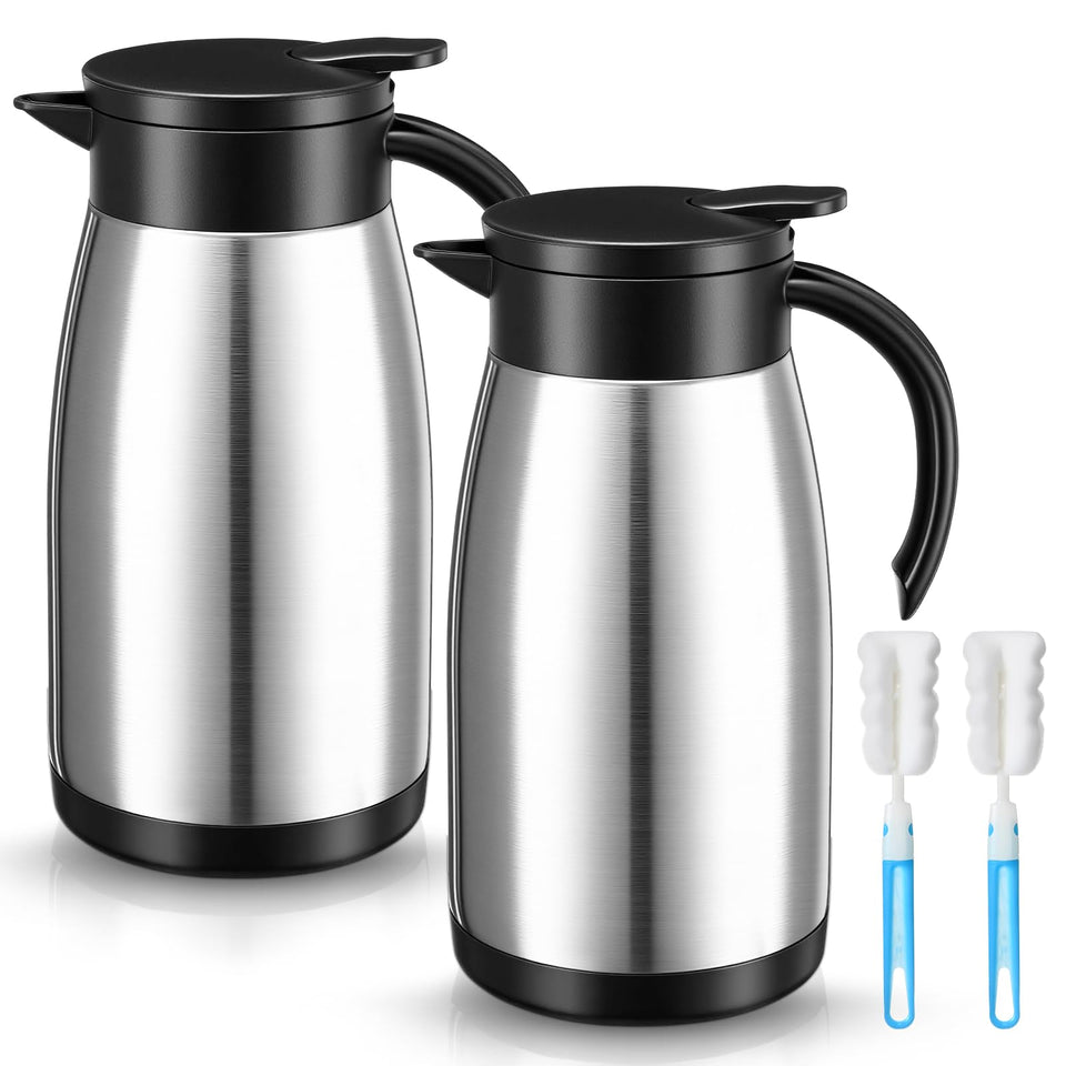 Norme 2-piece thermal coffee carafe with lid keeps beverages at the right temperature