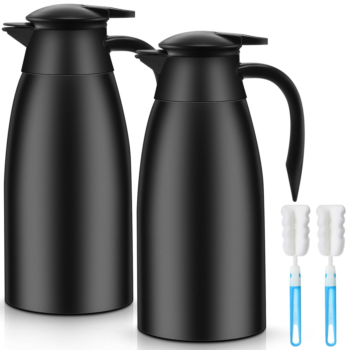 Norme 2pc thermal carafe set with two insulated carafes for hot or cold drinks.