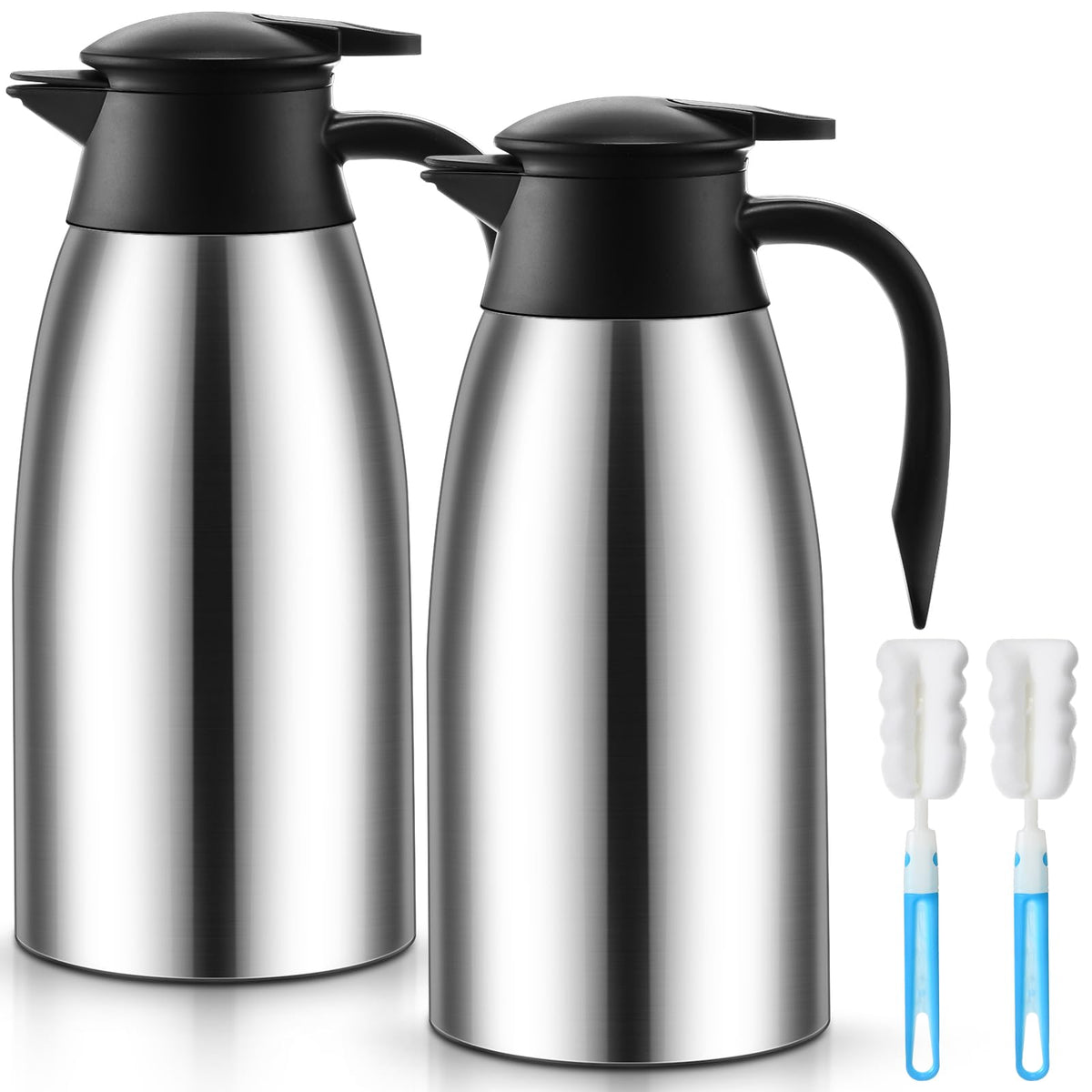 Norme 2pcs thermal coffee carafe set keeps beverages warm.