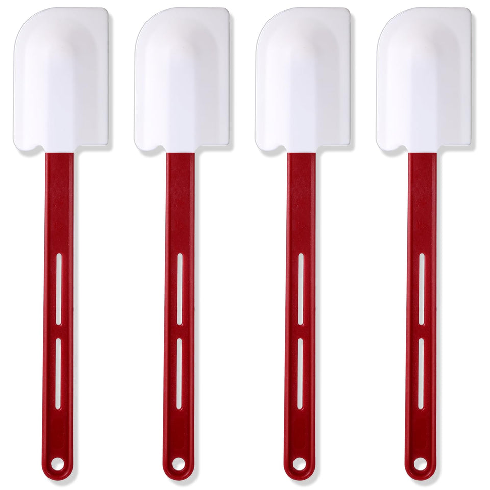 Norme 4-pcs spatula set with 14-inch silicone heads for versatile cooking.