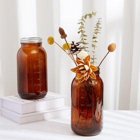 Norme amber mason jar for canning and preserving homemade recipes.