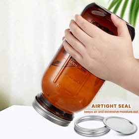 Norme amber mason jar storage set ready for pantry organization.