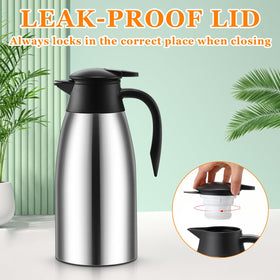 Norme ergonomic bent-handle pour-spout enables single-handed pouring.