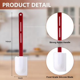 Norme silicone spatula with curved head cleans bowls and pans effortlessly.