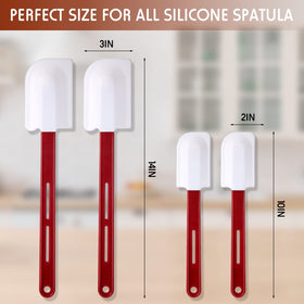 Norme ten-inch silicone spatula bowl-scrape reaches deep into bowls for thorough mixing.