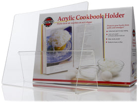 Norpro acrylic cookbook holder keeps recipes clean and visible while you cook