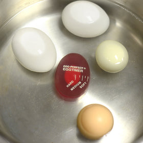 Norpro tip: rinse eggs in cold water for tender results