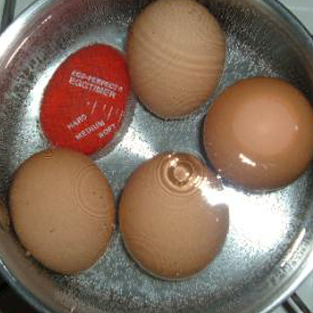 Norpro Egg Timer darkening as eggs cook for visual monitoring