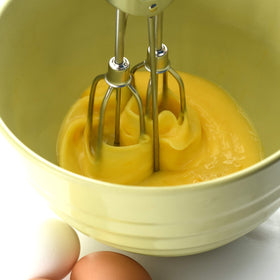 Norpro heavy-duty stainless steel beaters ready for eggs and batters