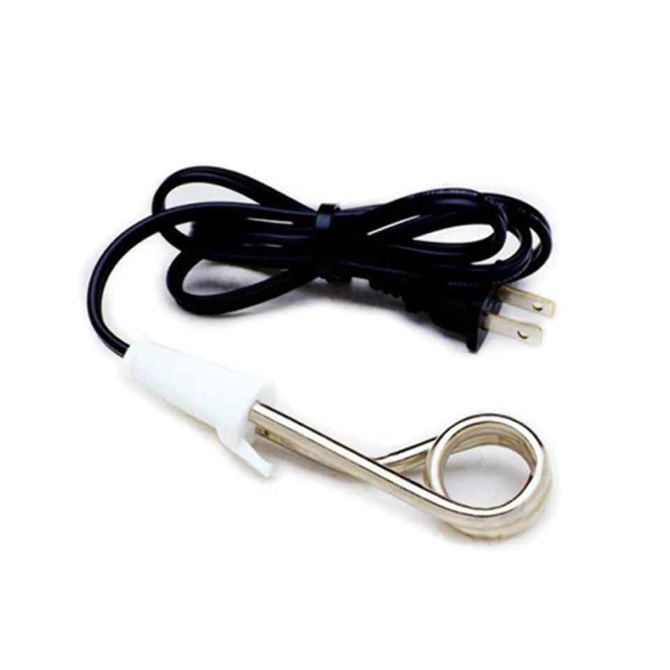 Norpro Instant Immersion Heater heats water in a cup for tea or coffee.