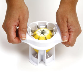 Norpro lemon-lime slicer showing garnish-ready wedges for drinks.