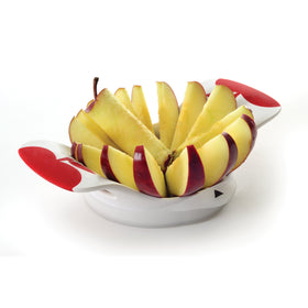 Core-and-slice mechanism creating even portions with Norpro Grip-Ez
