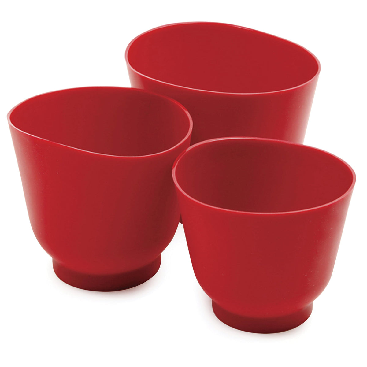Norpro silicone bowl set red small bowl for easy batter mixing and cleaning