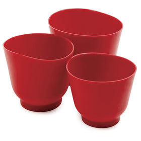 Norpro silicone bowl set red small bowl for easy batter mixing and cleaning