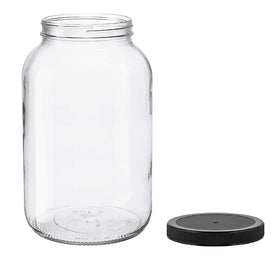 North Mountain Supply 1-gallon glass jar with wide mouth for easy filling and pouring.