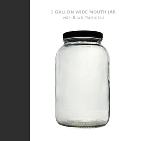 North Mountain Supply jar with black lid provides secure, airtight sealing for ferments.