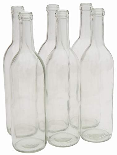 North Mountain Supply W5CL6 750ml flint Bordeaux bottle highlighting wine color with a flat bottom cork finish.