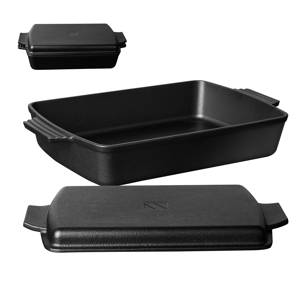 Northriver Casting 2-in-1 Dutch oven with lid for versatile on-stove cooking.